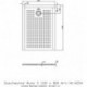 Receveur de douche Hoesch MUNA S avec antidérapant 1100x800x30mm blanc