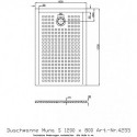 Receveur de douche Hoesch MUNA S avec antidérapant 1200x800x30mm blanc
