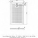 Receveur de douche Hoesch MUNA S avec antidérapant 1300x800x30mm blanc