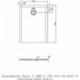 Receveur de douche Hoesch MUNA S 1000x750x30mm blanc