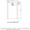 Receveur de douche Hoesch MUNA S 1200x750x30mm blanc