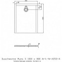 Receveur de douche Hoesch MUNA S 1000x800x30mm blanc