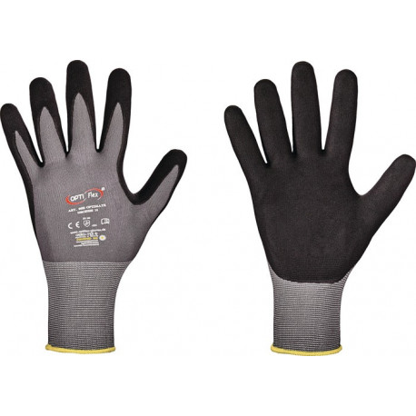 Gants OPTIMATE Taille 7 gris/noir EN 420/EN 388 PSA II OPTIFLEX (Par 12)
