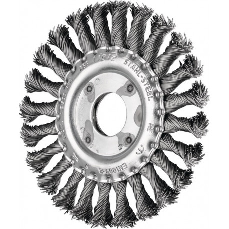 Brosse plate RBG 12512/22.2 ST 0.50 D. 125 mm épaisseur de fil 0.5 mm acier 12 m