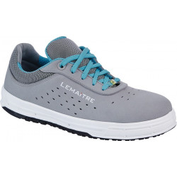 Chaussure de sécurité femme Faye Taille 38 gris S1P SRC ESD EN20345 Microfibre LEMAITRE