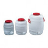 Bidon 30 l PE blanc 2 poignées de transport D. d'ouverture de remplissage 120 mm