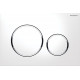 Plaque de déclenchement Geberit Sigma20 double touche: blanc, chromé brillant