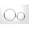 Plaque de déclenchement Geberit Sigma20 double touche: blanc, chromé brillant