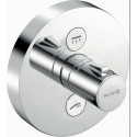 Mitigeur thermostatique encastré Kludi PUSH Feinbaus avec unité fonctionnelle rond chrome