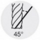 Microfraise extra courte, 3 dents, 45°, en carbure monobloc, Fire, Ø d1 - h10 : 1,00* mm, Long. totale l1 38 mm, Long. coupe l2 2 mm