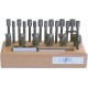 Jeu de fraises à lamer à pilote interchangeable dans un socle en bois, Taille : 2, Capacité de lamage 26-36 mm