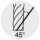 Fraise cylindrique longue, type NH, en carbure monobloc SL et carbure monobloc UF, DIN 6527, Fire, Ø d1 - h10 : 12,0 mm, Long. totale l1 83 mm