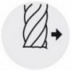 Fraise cylindrique extra long, type H, en carbure monobloc, surface recouverte de TiAIN, de 45°, Ø d1 - e8 : 8,0 mm, Long. totale l1 90 mm