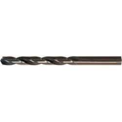 Foret hélicoïdal avec queue cylindrique courte, en acier à coupe rapide, Type N, DIN 338, profil rectifié, Ø h8 : 0,60 mm, Long. totale 24 mm