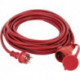 Rallonge de contact de protection en caoutchouc 25 m rouge (Par 4)