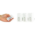 Jeu de prises interrupteur sans fil Plus Set 1 + 3 blanc (Par 12)