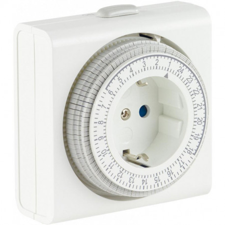 Minuteur compact mécanique blanc (Par 6)