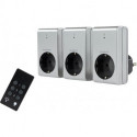 Kit interrupteur sans fil 1+3 argent (Par 6)