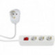 Multiprise 3+1 voies avec interrupteur blanc 2m power split