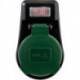 Adaptateur IP44 avec interrupteur noir/vert (Par 6)