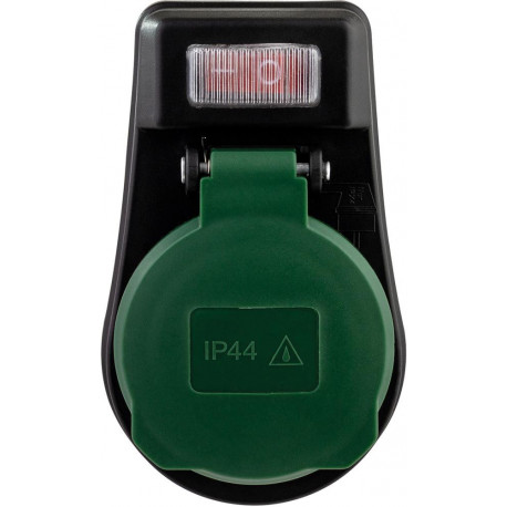 Adaptateur IP44 avec interrupteur noir/vert (Par 6)