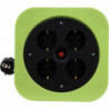 Enrouleur câbles S 10m quadruple H05VV-F3G vert plastique (Par 4)