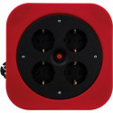 Enrouleur câbles S 10m quadruple H05VV-F3G rouge plastique (Par 4)