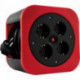 Enrouleur câbles S 10m quadruple H05VV-F3G rouge plastique (Par 4)