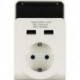 Chargeur USB DUO 2-fold avec socle de chargement blanc (Par 6)