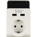 Chargeur USB DUO 2-fold avec socle de chargement blanc (Par 6)