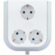 Rallonge de prise MultiPower 3 voies blanc-gris (Par 2)