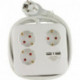 Multiprise 3 voies 2xUSB blanc-noirPowerquad (Par 6)
