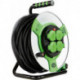 Enrouleur de câble 50m acier IP44 4-sorties st-gn H05RR-F 3G1,5 