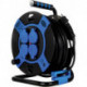Enrouleur de câble 40m plastique 4-sorties IP 44 H05VV-F 3G1,5 sw/bl 