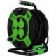 Enrouleur de câble 40m 4-sorties IP 44 plastique H05RR-F3G noir vert 
