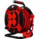 Enrouleur de câble 40m 4-sorties IP 44 plastique H07RN-F 3G1,5 noir rouge