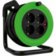 Mini-Enrouleur de câble 15m H05VV-F3G1,5 noir/vert (Par 2)
