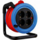 Enrouleur de câble 15m acier Mini noir/turquoise H05VV-F3G1,5 (Par 2)