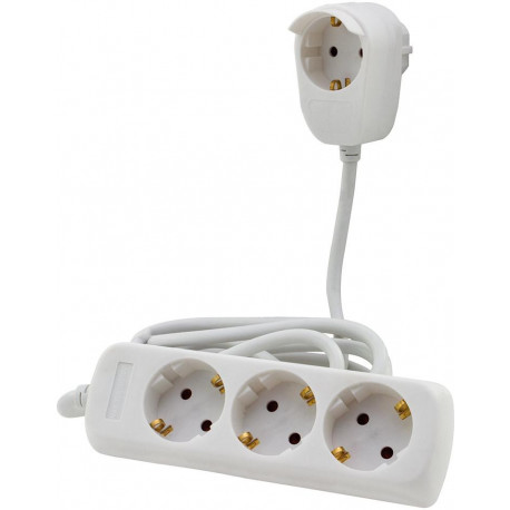 Multiprise 3 prises sans interrupteur 2m blancPowersplit (Par 8)