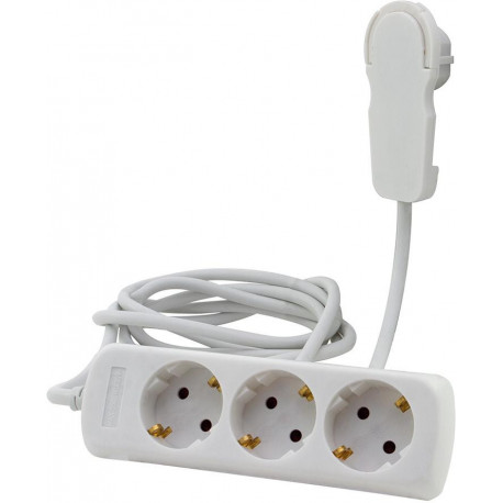 Multiprise 3 prises ou interrupteur 2m blanc Smart (Par 8)