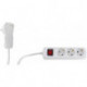 Multiprise 3 prises avec interrupteur 5m blanc Smart (Par 4)