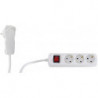 Multiprise 3 prises avec interrupteur 5m blanc Smart (Par 4)