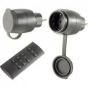 Ensemble interrupteur sans fil 2+1 Mini Extérieur noir