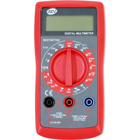 Multimètre numérique rouge