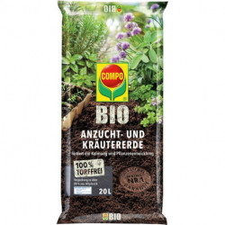 Terreau de culture et d'herbes sans tourbe 20 L COMPO BIO