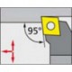 Porte-outils ISO 95° SCLCR/L, Désignation : SCLCR 1616 H09, Queue vierkant 16 x 16 mm, Dimensions l 100 mm, Dimensions l1 : 29 mm