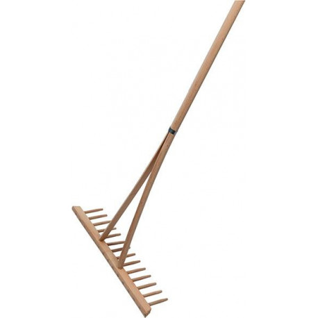 Râteau à foin 14 dents 540mm avec manche en bois