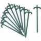 Crochet de fixation au sol, lot de 10 en plastique. 