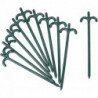Crochet de fixation au sol, lot de 10 en plastique. 