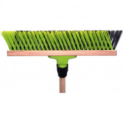 Balai de jardin et de rue poils PVC-X Elaston 40cm avec manche